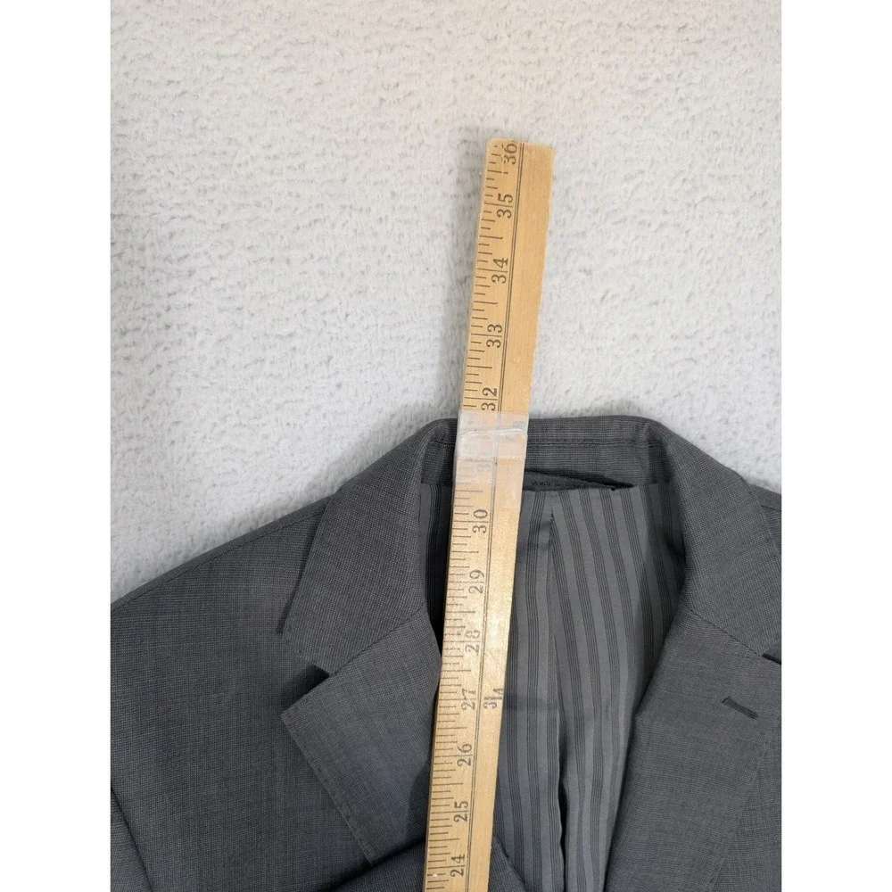 Banana Republic Mens Marzotto Super 120s Wool Charcoal‎ Gray Blazer Jacket 36R